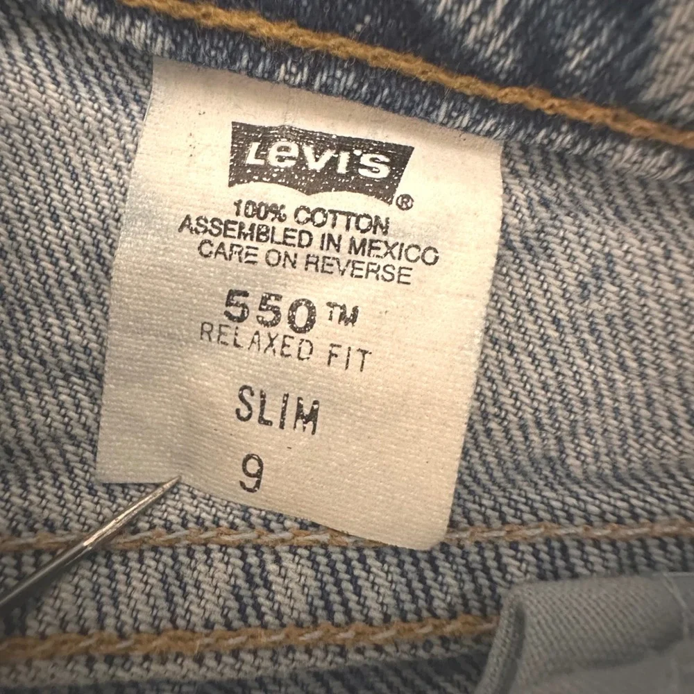 Levi's 550 Denim Shorts Boys 9  Excellent Vintage Relaxed Fit Slim Cut Off Retro